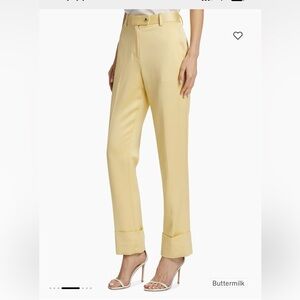 Derek Lam 10 Crosby Cuffed Satin Pant
